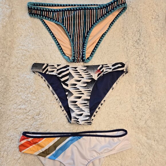 BIKINI BUNDLE-3 BIKINI BOTTOMS-1 PRICE-ADIDAS. HOBE, AND SPERRY BRAND-LIKE NEW! - Picture 3 of 16